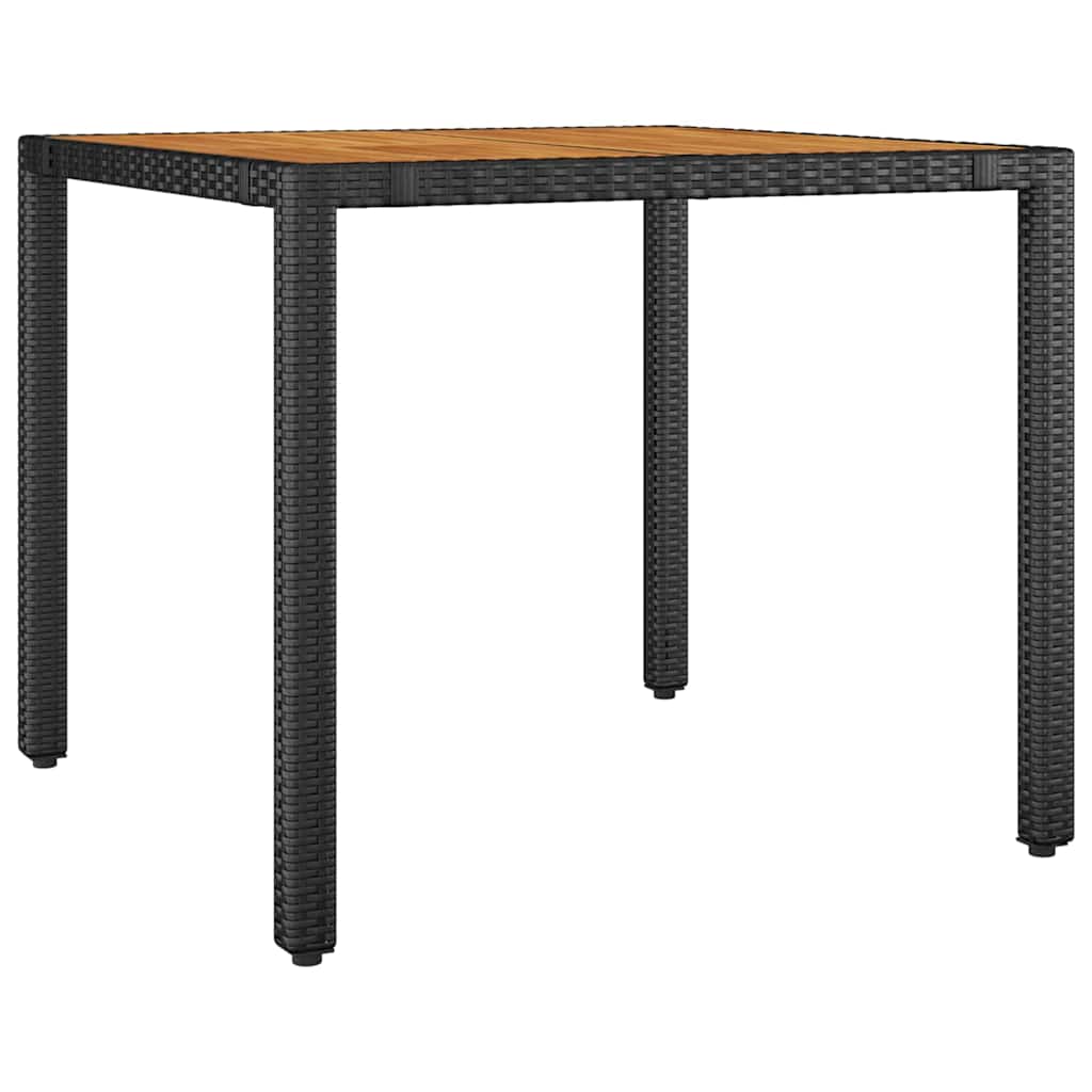 Garden Dining Set 3 pcs Black 90 x 90 x 75 cm Poly Rattan
