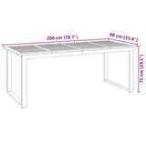 Garden Dining Set 7 pcs Grey Solid Acacia Wood