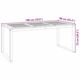 Garden Dining Set 7 pcs Grey and Brown Poly Rattan