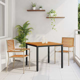 Garden Dining Set 3 pcs Beige and Brown Poly Rattan