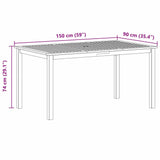 Garden Dining Set 5 pcs Grey Poly rattan