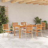 Garden Dining Set 7 pcs Beige Poly rattan