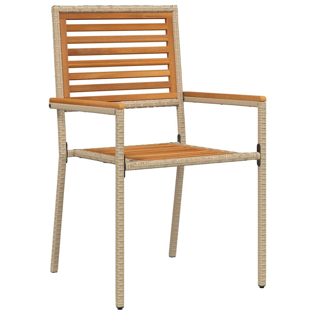 Garden Dining Set 3 pcs Beige Poly rattan
