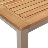 Garden Dining Set 3 pcs Solid acacia wood & stainless steel