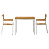 Garden Dining Set 3 pcs Solid acacia wood & stainless steel
