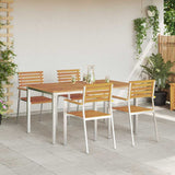 Garden Dining Set 5 pcs Solid acacia wood & stainless steel
