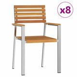Garden Dining Set 9 pcs Solid acacia wood & stainless steel