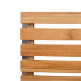 Garden Dining Set 7 pcs Brown Solid teak wood & stainless steel