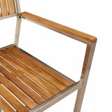 Garden Dining Set 3 pcs Brown Solid acacia wood