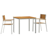 Garden Dining Set 3 pcs Brown Solid acacia wood