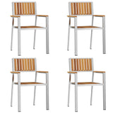 Garden Dining Set 5 pcs Brown Solid acacia wood