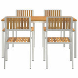 Garden Dining Set 5 pcs Brown Solid acacia wood