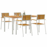 Garden Dining Set 5 pcs Brown Solid acacia wood
