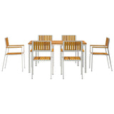 Garden Dining Set 7 pcs Brown Solid acacia wood