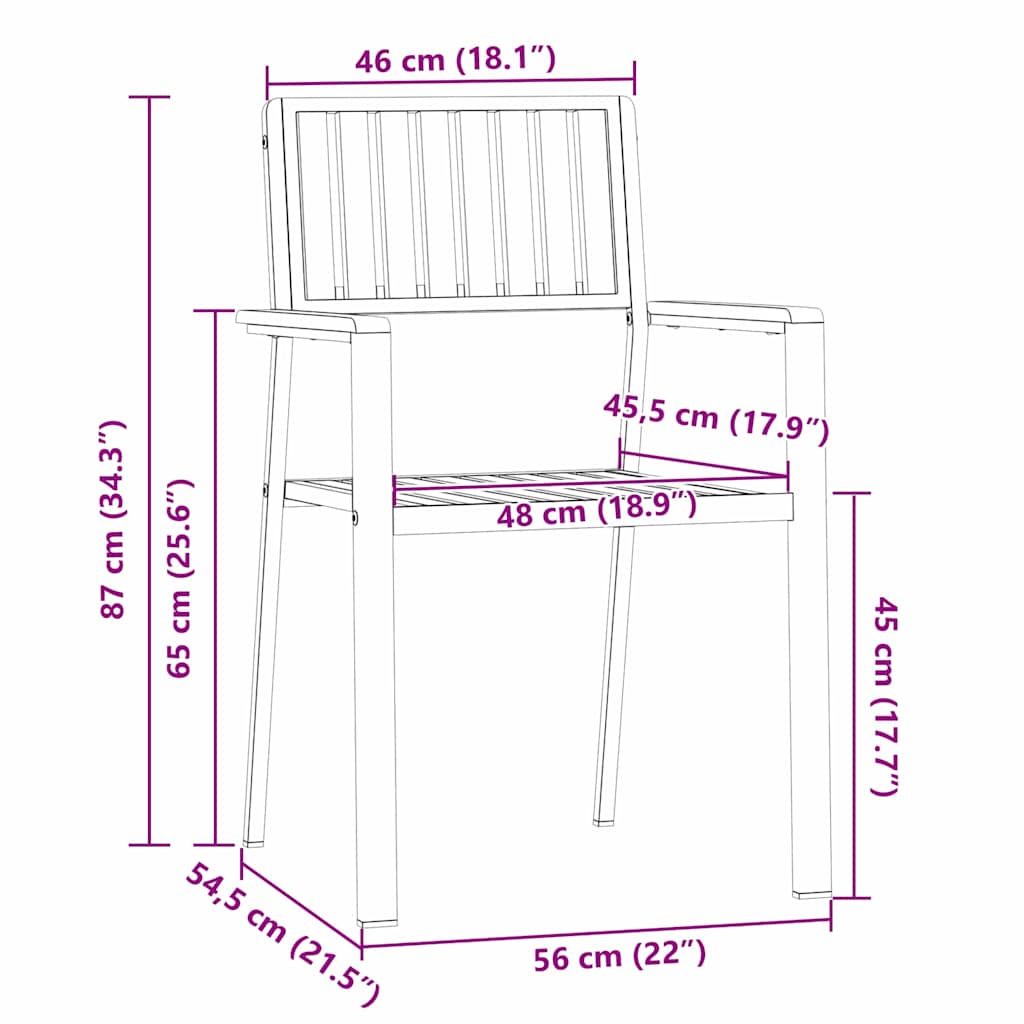 Garden Dining Set 7 pcs Brown Solid acacia wood