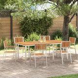 Garden Dining Set 7 pcs Brown Solid acacia wood