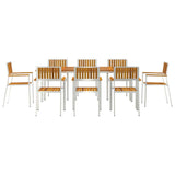 Garden Dining Set 9 pcs Brown Solid acacia wood