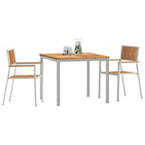 Garden Dining Set 3 pcs Brown Solid teak wood