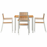 Garden Dining Set 5 pcs Brown Solid teak wood