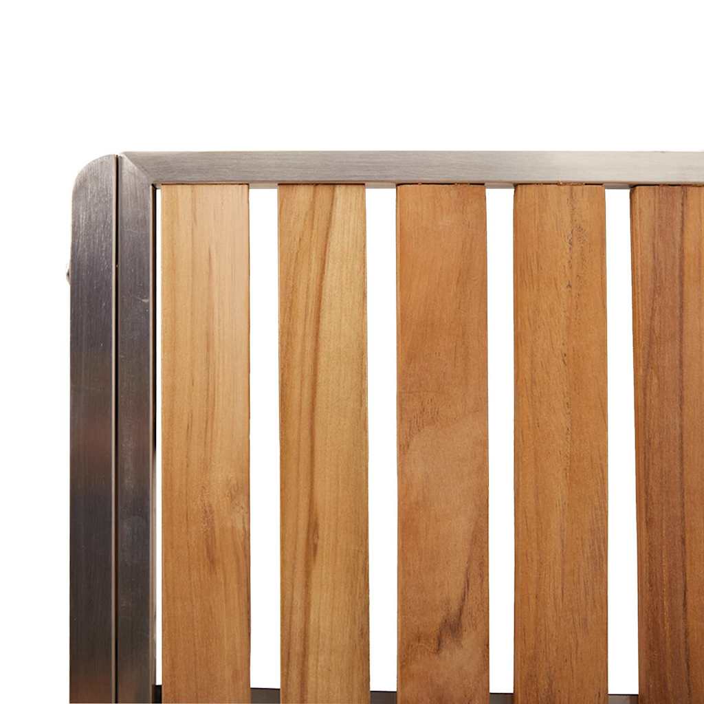 Garden Dining Set 7 pcs Brown Solid teak wood