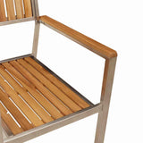Garden Dining Set 7 pcs Brown Solid teak wood