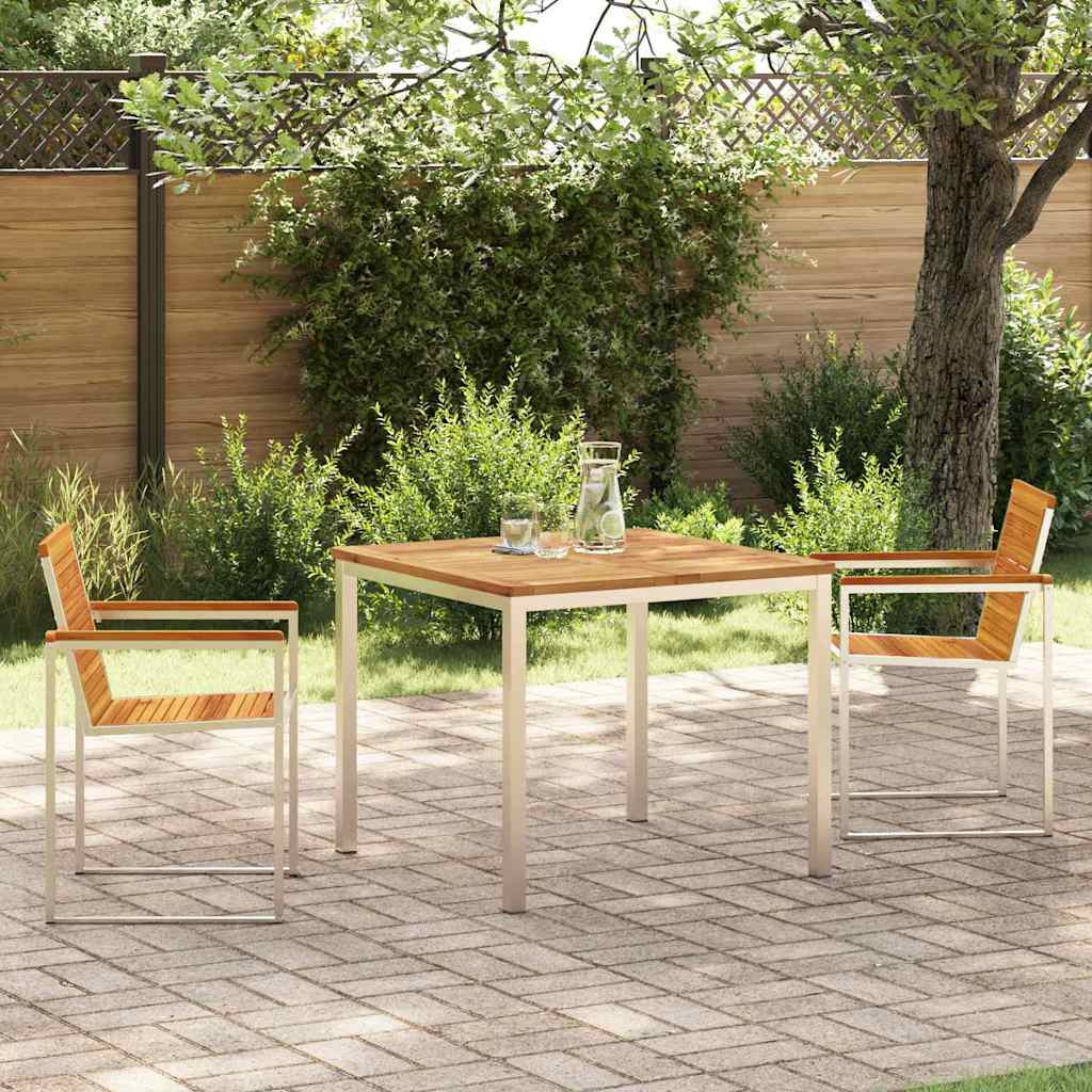 Garden Dining Set 3 pcs Solid Wood Acacia