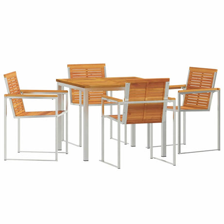 Garden Dining Set 5 pcs Solid Wood Acacia