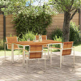 Garden Dining Set 5 pcs Solid Wood Acacia