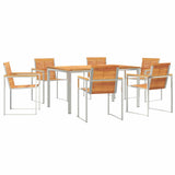 Garden Dining Set 7 pcs Solid Wood Acacia