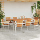 Garden Dining Set 9 pcs Solid Wood Acacia