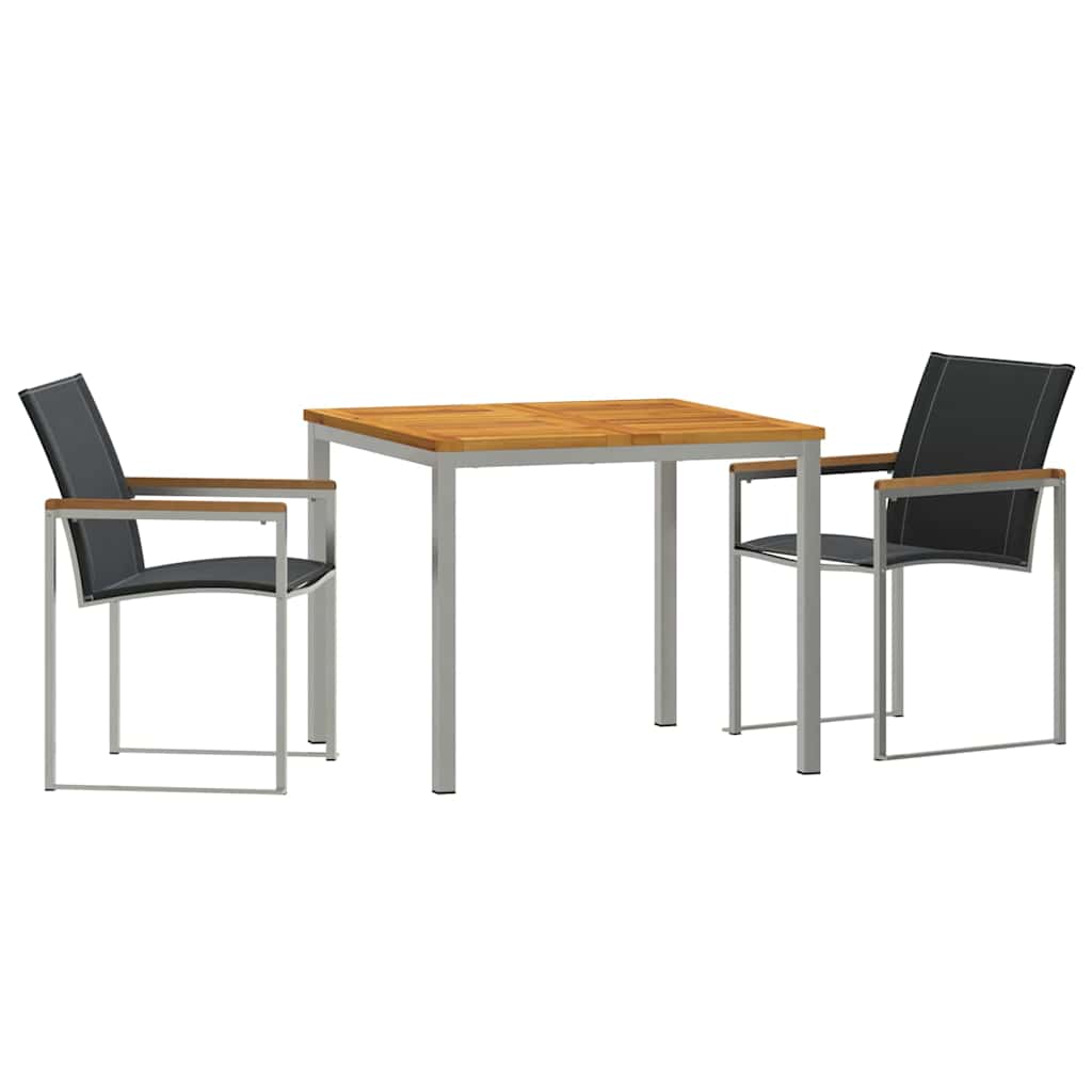 Garden Dining Set 3 pcs Solid Wood Acacia