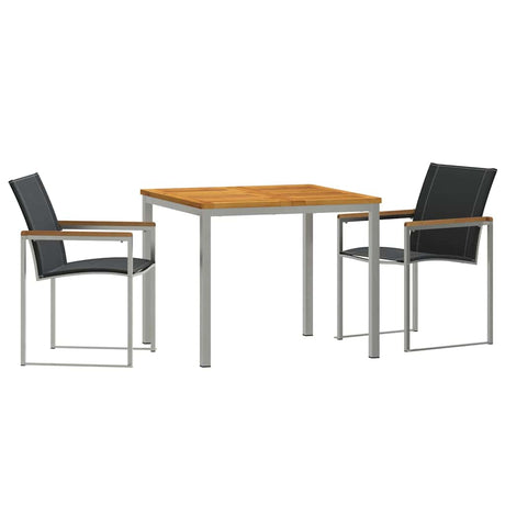 Garden Dining Set 3 pcs Solid Wood Acacia