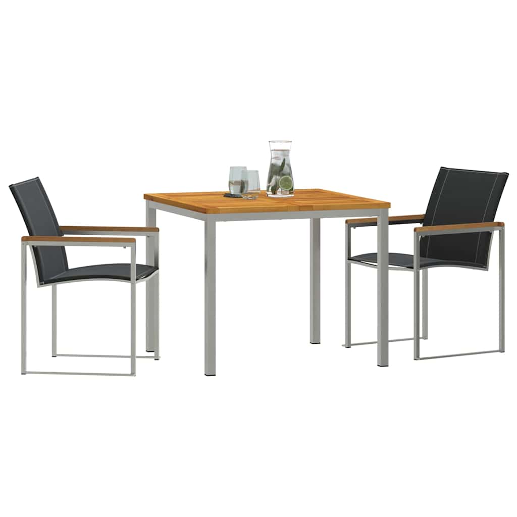Garden Dining Set 3 pcs Solid Wood Acacia