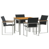 Garden Dining Set 5 pcs Solid Wood Acacia