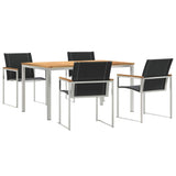Garden Dining Set 5 pcs Solid Wood Acacia