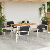 Garden Dining Set 7 pcs Solid Wood Acacia