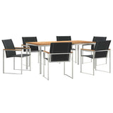 Garden Dining Set 7 pcs Solid Wood Acacia