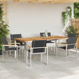 Garden Dining Set 7 pcs Solid Wood Acacia