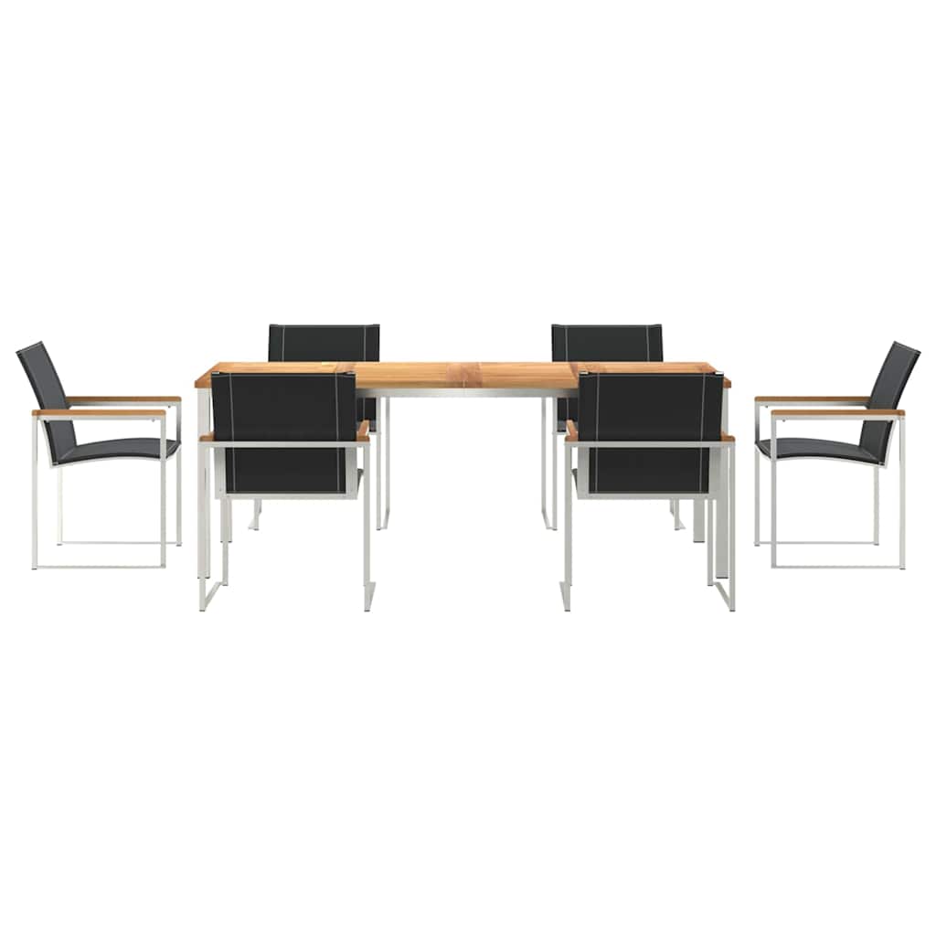 Garden Dining Set 7 pcs Solid Wood Acacia