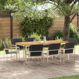Garden Dining Set 9 pcs Solid Wood Acacia