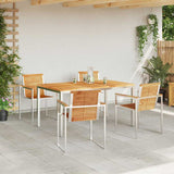 Garden Dining Set 5 pcs Solid Wood Teak