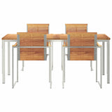 Garden Dining Set 5 pcs Solid Wood Teak