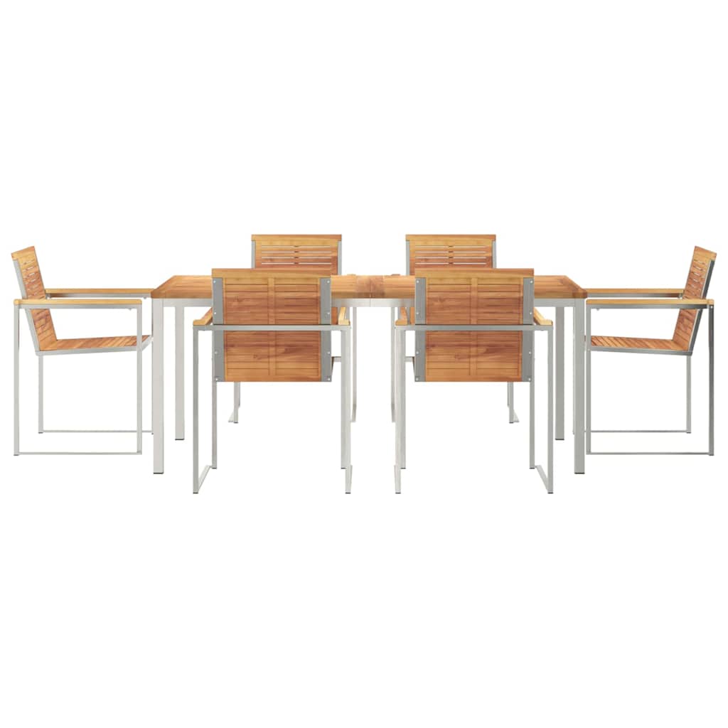 Garden Dining Set 7 pcs Solid Wood Teak