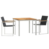 Garden Dining Set 3 pcs Solid Wood Teak