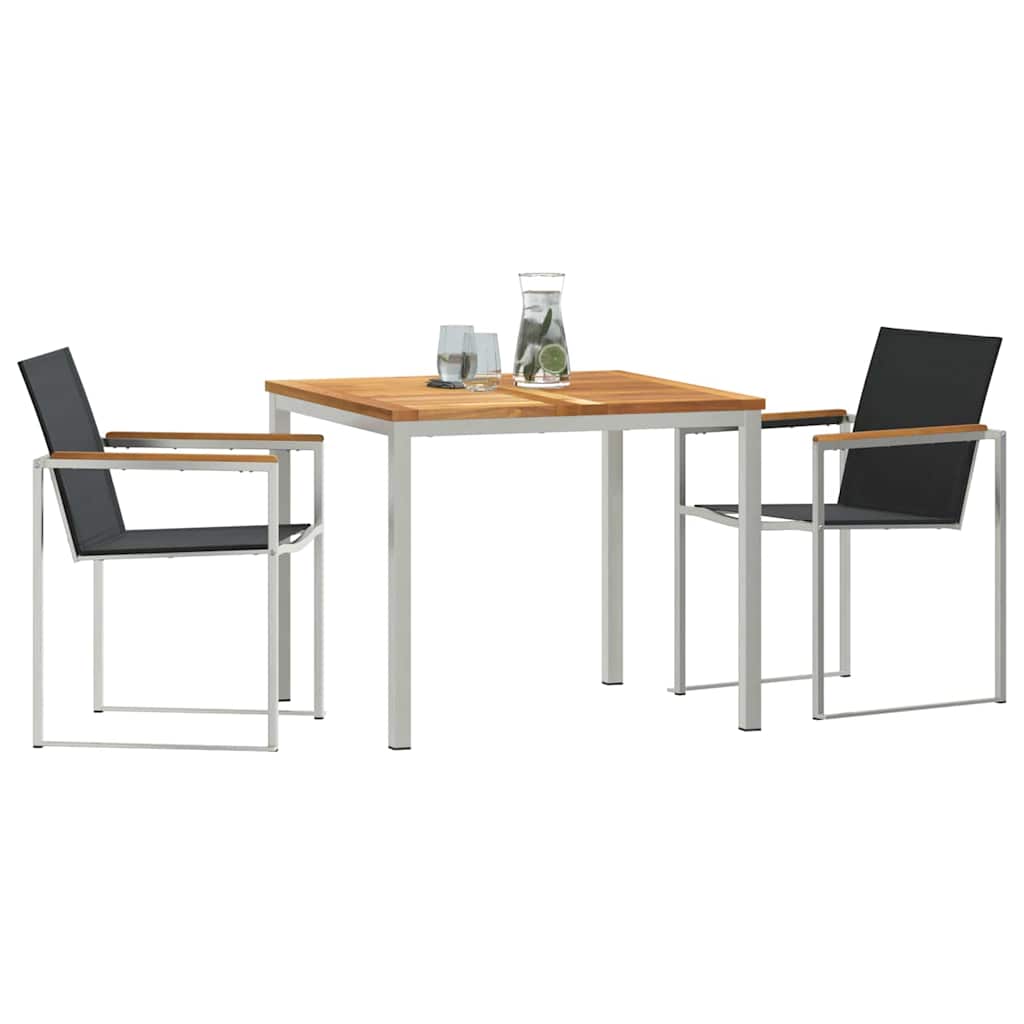 Garden Dining Set 3 pcs Solid Wood Teak