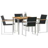 Garden Dining Set 5 pcs Solid Wood Teak