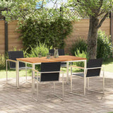 Garden Dining Set 5 pcs Solid Wood Teak