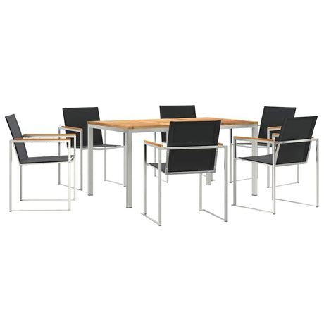 Garden Dining Set 7 pcs Solid Wood Teak