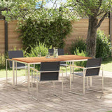 Garden Dining Set 5 pcs Solid Wood Teak