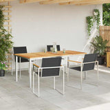 Garden Dining Set 5 pcs Solid Wood Teak